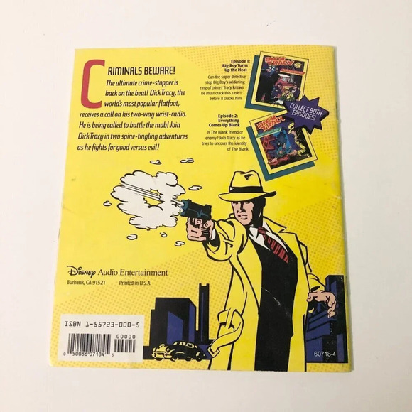 Vtg  1990 Dick Tracy Episode 1 Big Boy Turns Up The Heat Cassette Tape and Book - Picture 14 of 15